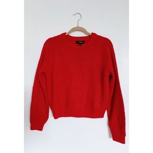 Forever 21 Red Cropped Sweater